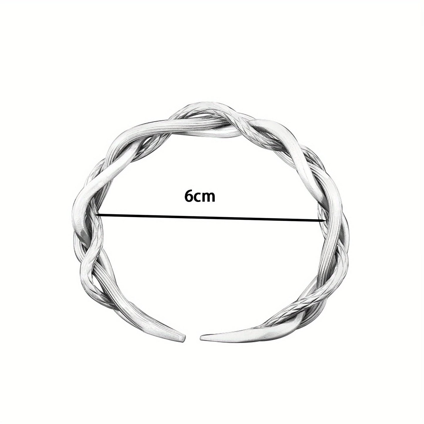 Men's Vintage Twist Open-End Bracelet - Alloy