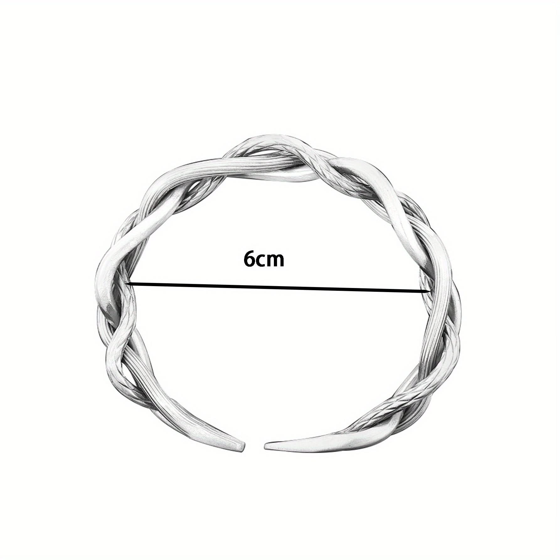 Men's Vintage Twist Open-End Bracelet - Alloy