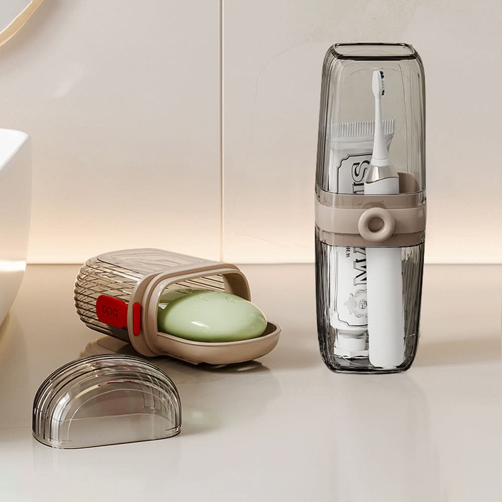2-Pack Leak-Proof Travel Soap Dishes & Cases