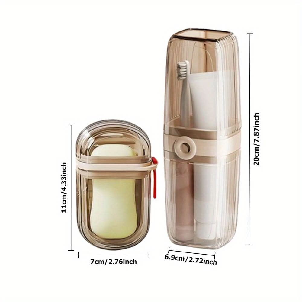 2-Pack Leak-Proof Travel Soap Dishes & Cases