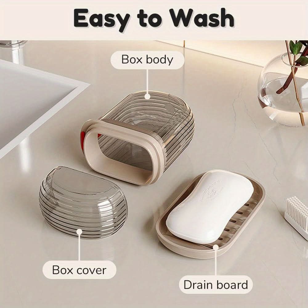 2-Pack Leak-Proof Travel Soap Dishes & Cases