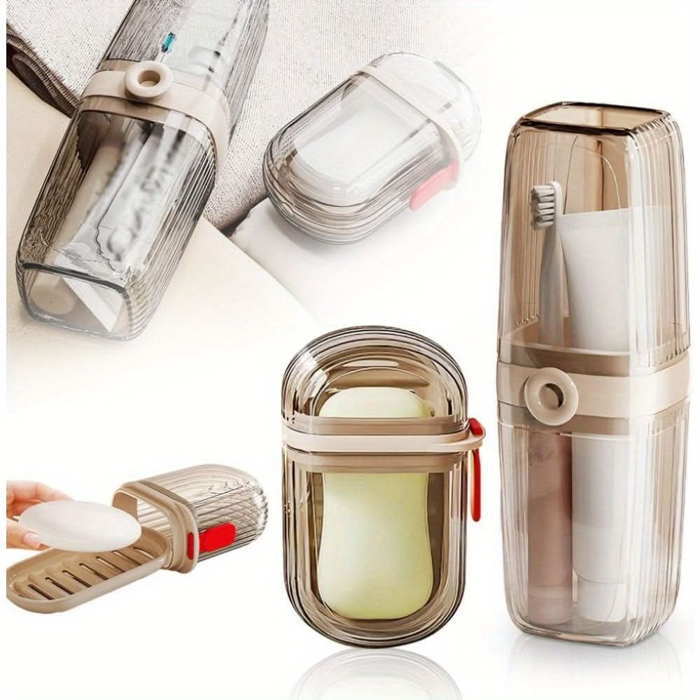 2-Pack Leak-Proof Travel Soap Dishes & Cases