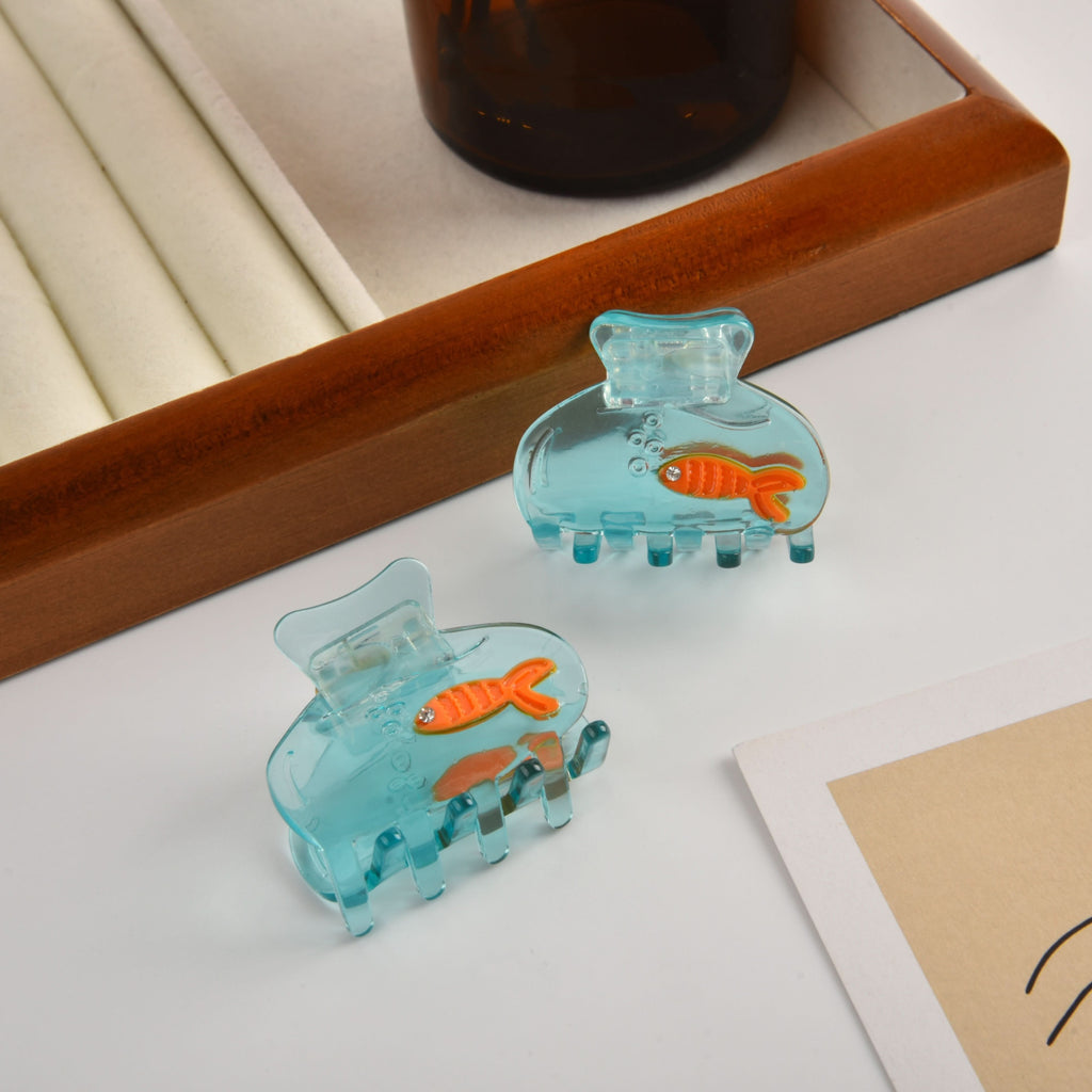 Transparent Fish Tank Acetic Acid Hair Claw