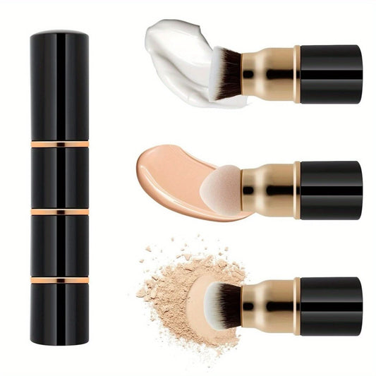 3-in-1 Professional Makeup Brush Set- Oil-Free Nylon Bristles