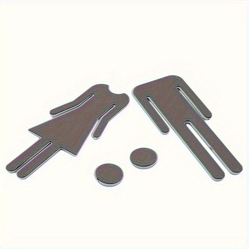 Silver Restroom Signs for Home & Office Decor