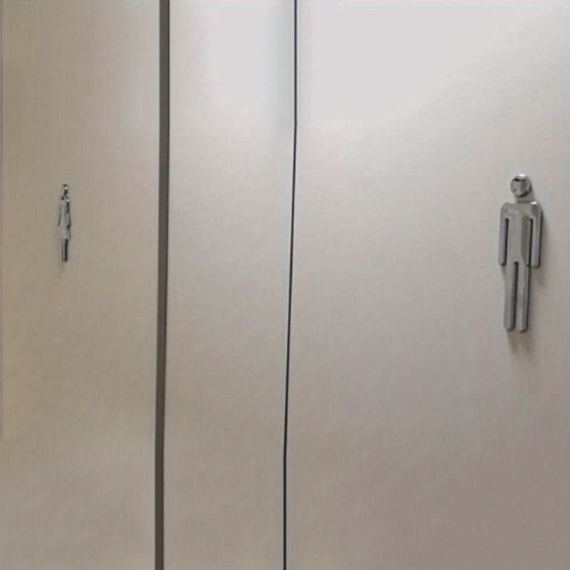 Silver Restroom Signs for Home & Office Decor