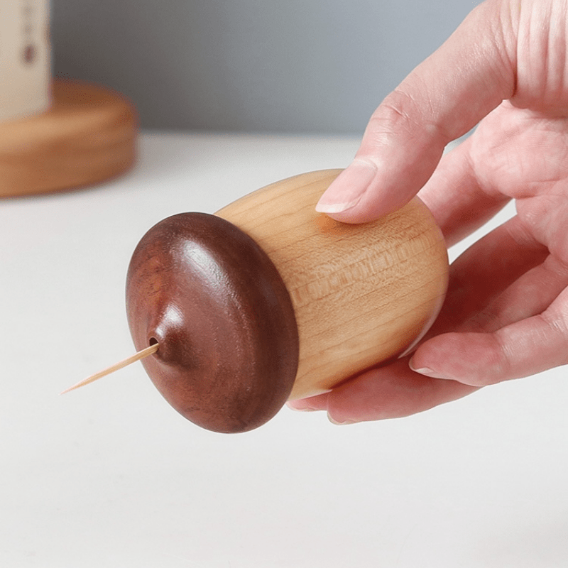 Black Walnut Wooden Toothpick Holder – Japanese Style