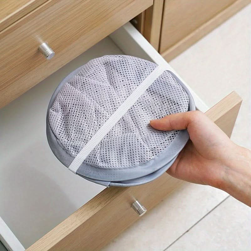 Space-Saving Foldable Toy Organizer – Durable Polyester Mesh Laundry Basket