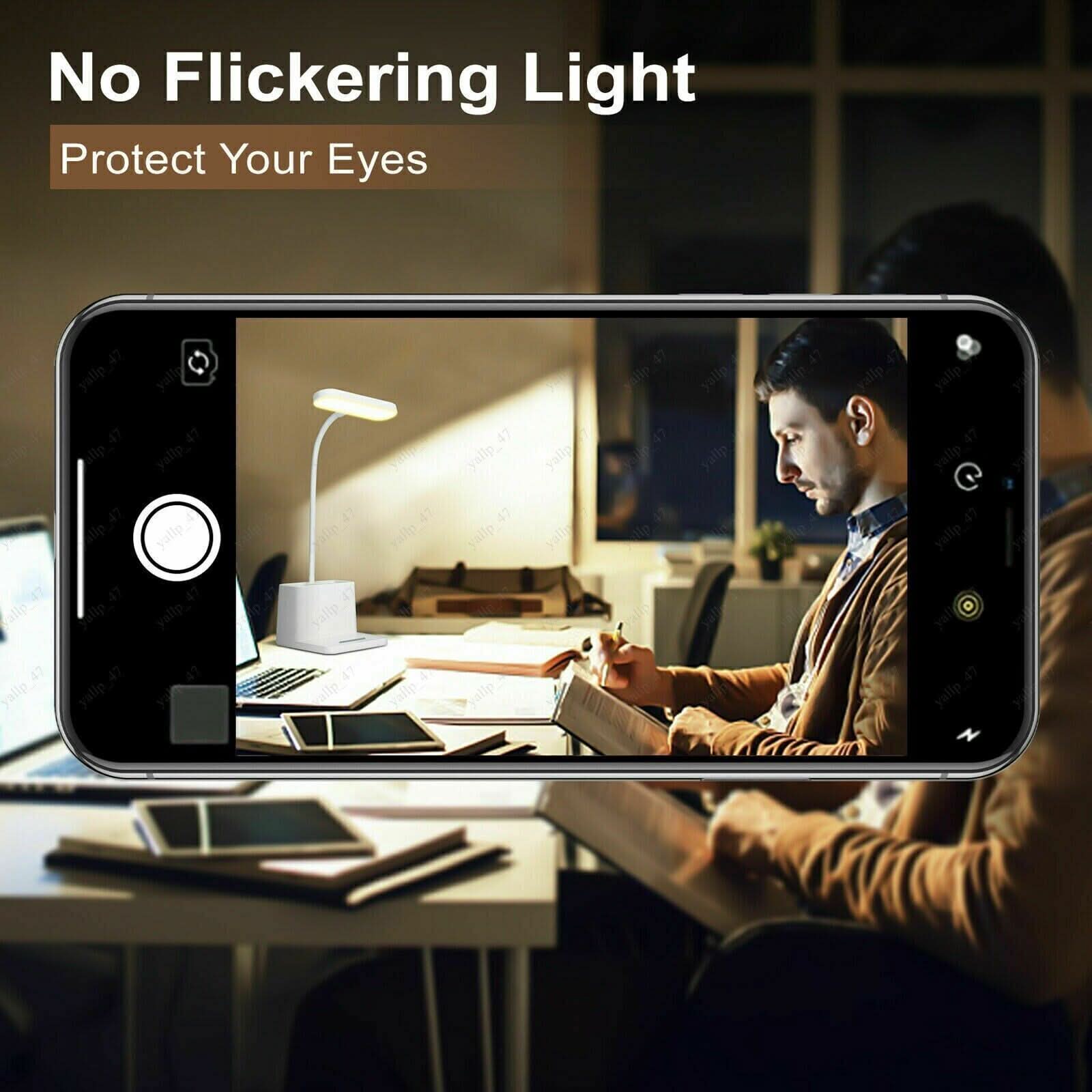 Dimmable LED Desk Lamp USB Rechargeable