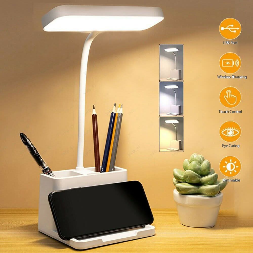 Dimmable LED Desk Lamp USB Rechargeable
