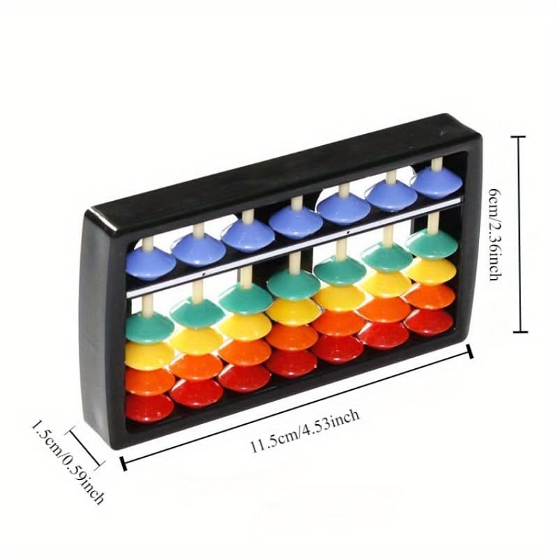 Colorful Rainbow Abacus Calculator for Kids - 5 Beads