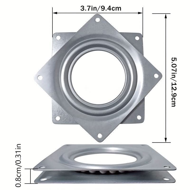 4-Inch Square Lazy Susan Bearing, Rotating Hardware