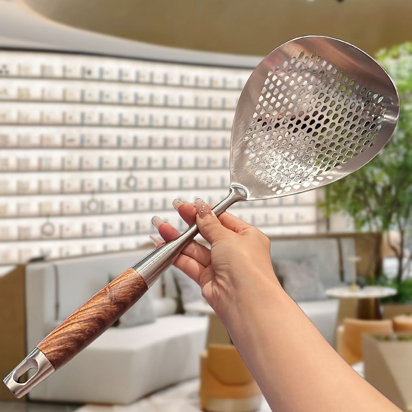 Stainless Steel Slotted Spoon for Frying
