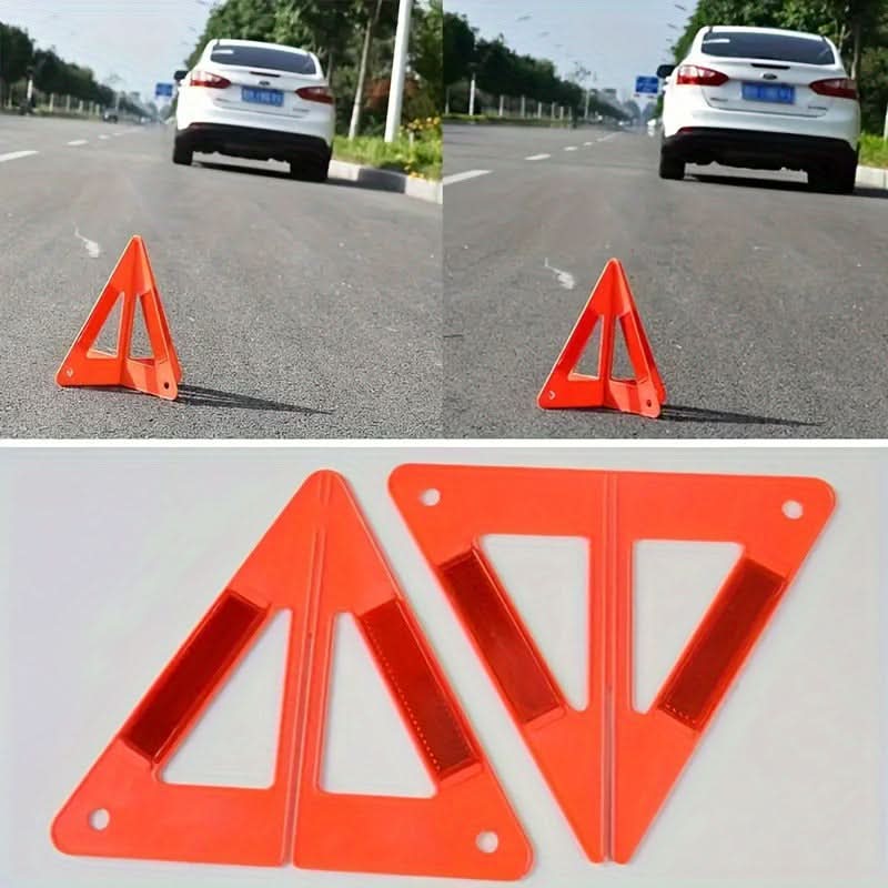 Reflective Emergency Car Triangle Warning Signs – High-Visibility PE Safety Kit