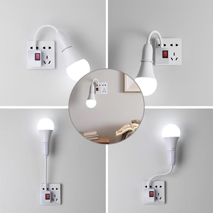 E27 Lamp Socket Adapter with Flexible Neck