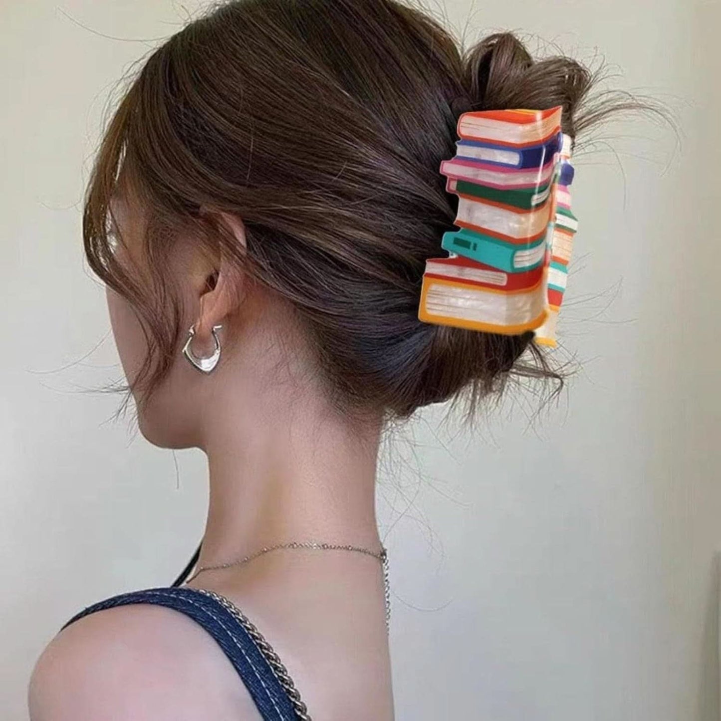 Vintage Book Hair Clip for Teachers