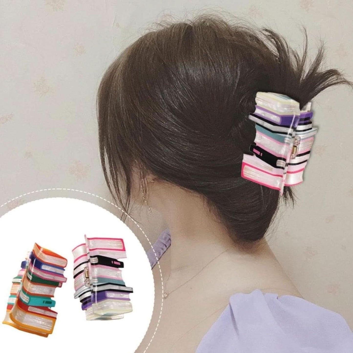 Vintage Book Hair Clip for Teachers