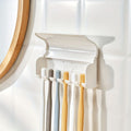 Wall-Mounted Dust-Proof Toothbrush Holder, 6 Brushes
