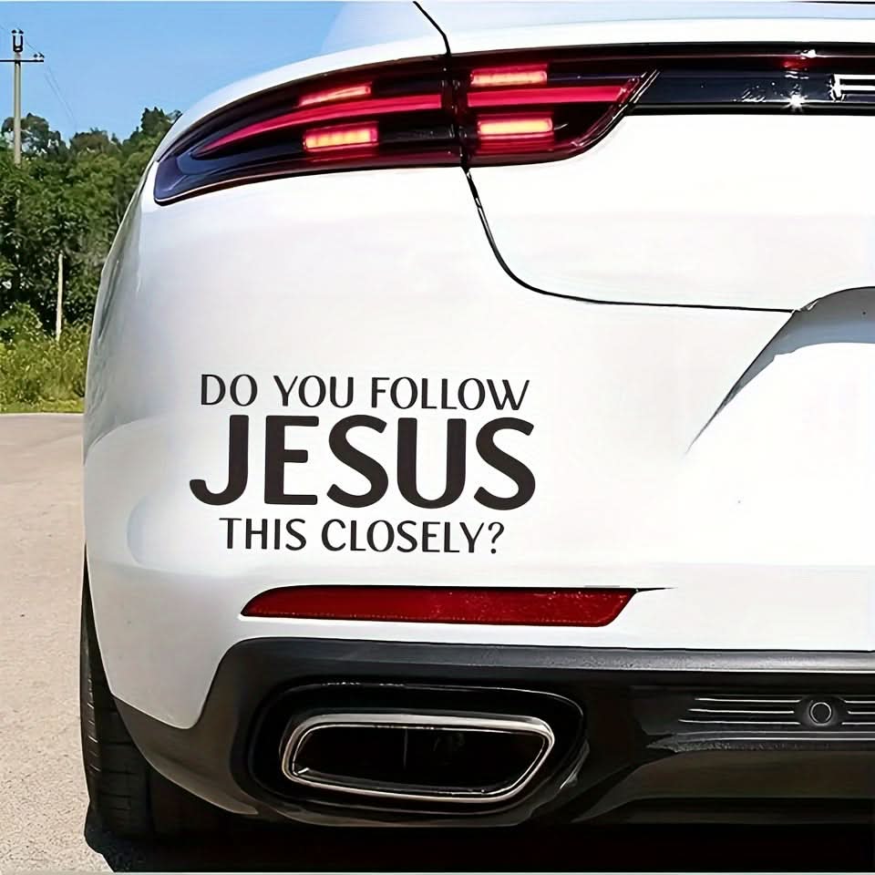 ‘Are You Following This Close?’ Car Waterproof Sticker for Cars, Trucks & Laptops