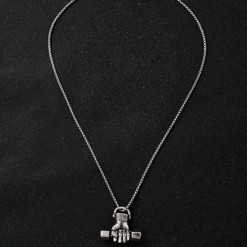 Men’s Stainless Steel Fist Pendant Necklace