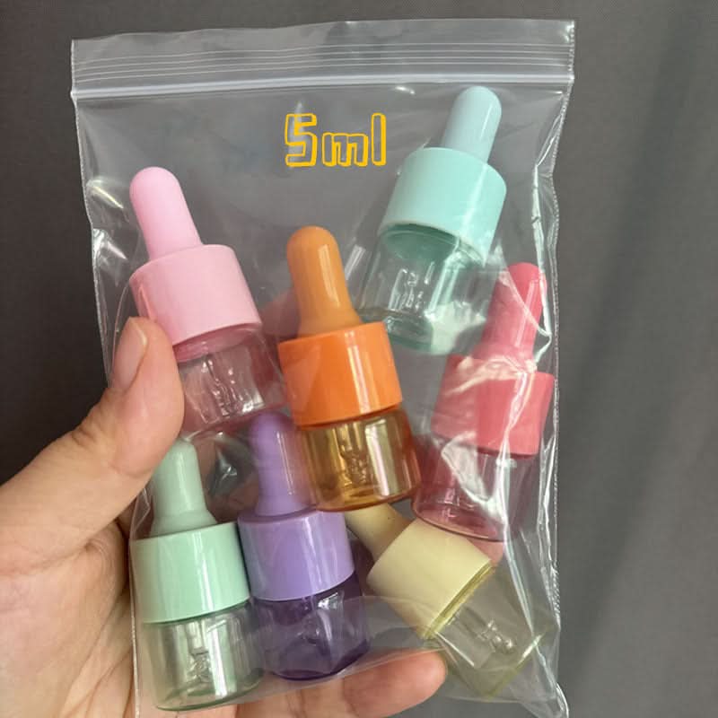 Colorful Refillable Mini Glass Dropper Bottles