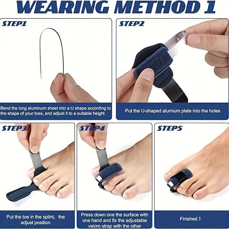 Adjustable Toe Splints for Hammer, Claw & Curled Toes