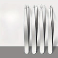 Stainless Steel Precision Tweezers – Slant & Pointed Tips