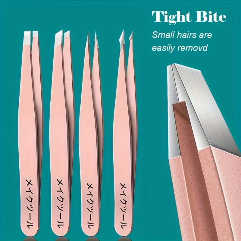 Stainless Steel Precision Tweezers – Slant & Pointed Tips