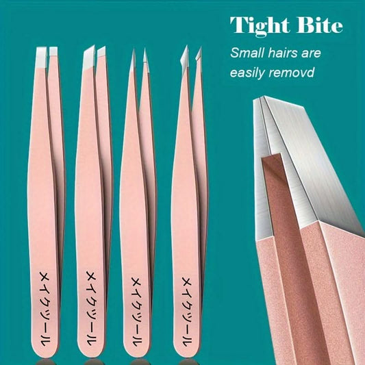 Stainless Steel Precision Tweezers – Slant & Pointed Tips