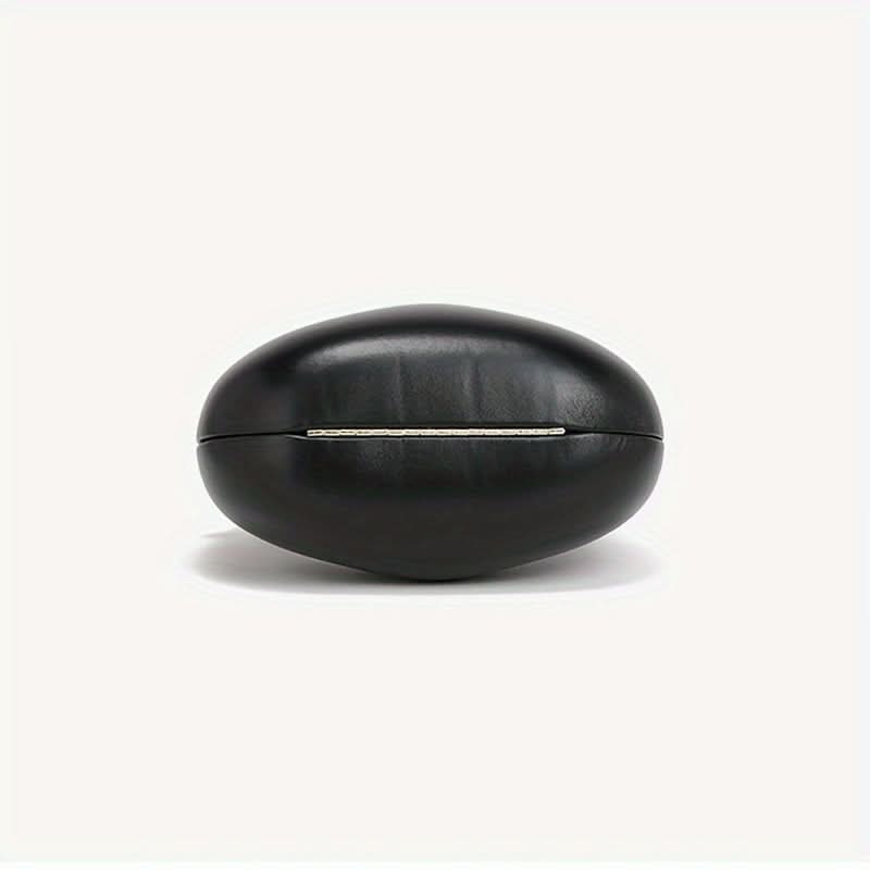 Women's Black Faux Leather Evening Clutch