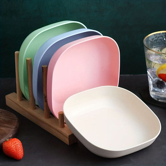 4-Pack Durable Plastic Pet Bowls