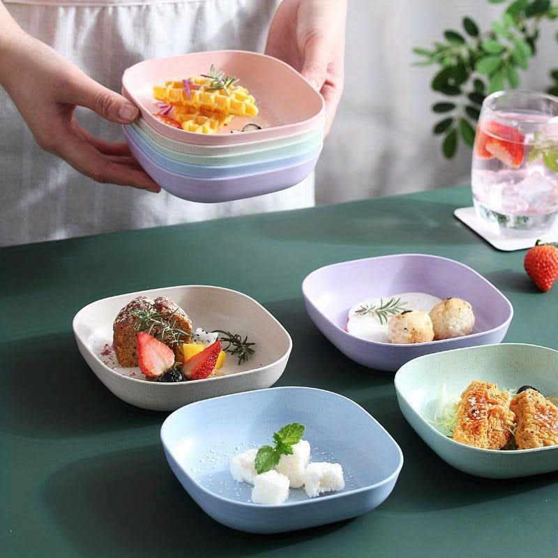 4-Pack Durable Plastic Pet Bowls
