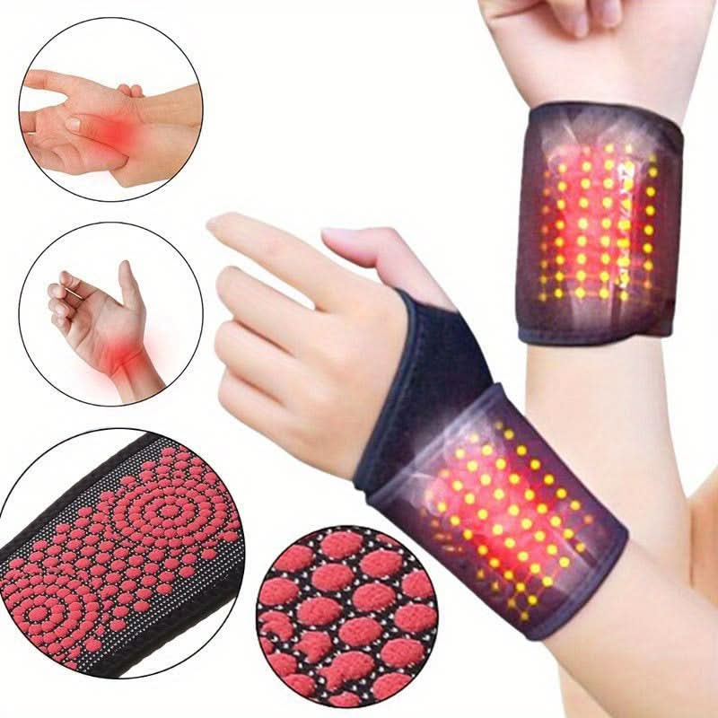 Magnetic Self-Heating Wrist Support Compression Bracers