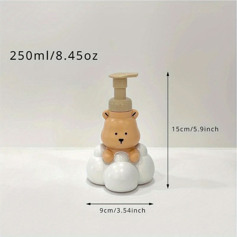 Cute Cartoon Bear Hand Sanitizer Dispenser – Foam Pump Bottle