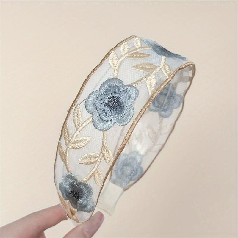 3-Piece Floral Embroidered Fabric Headband Set
