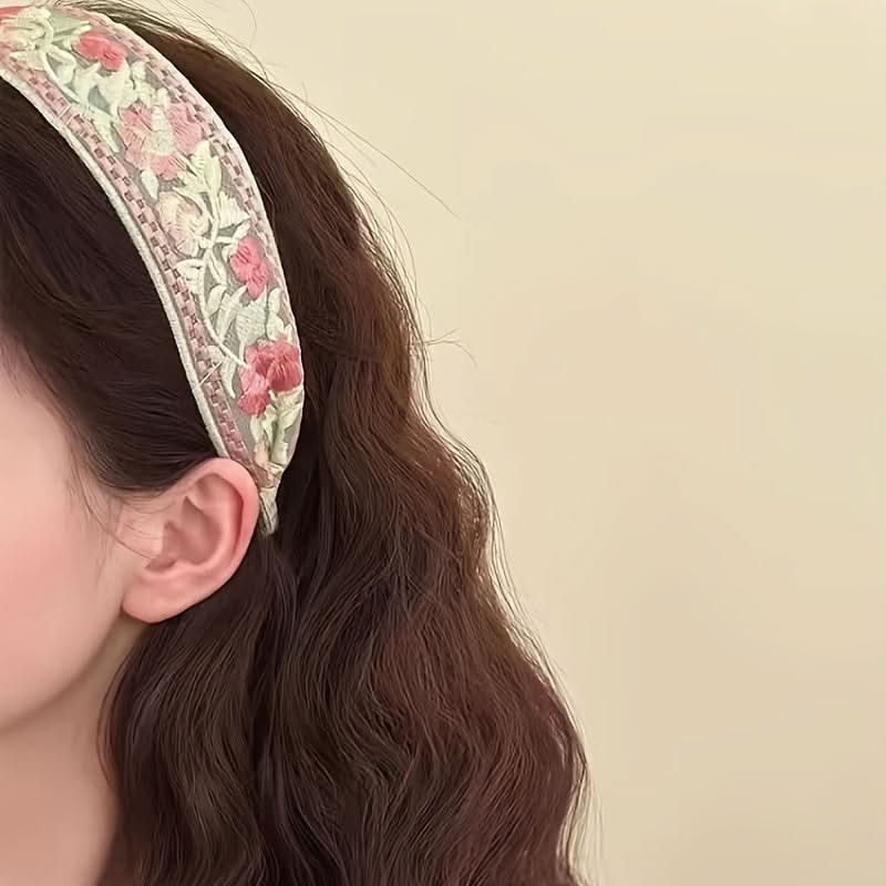 3-Piece Floral Embroidered Fabric Headband Set