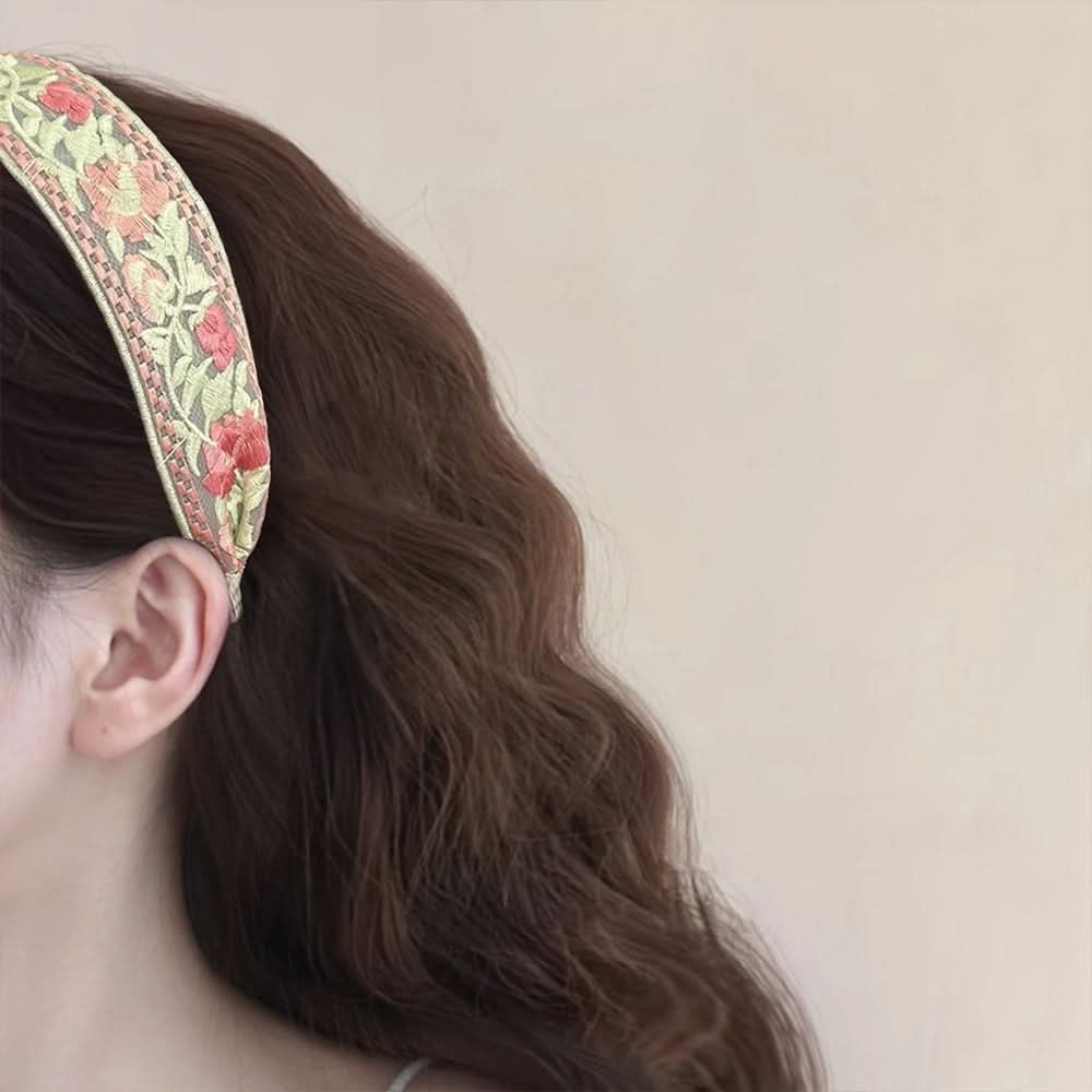 3-Piece Floral Embroidered Fabric Headband Set