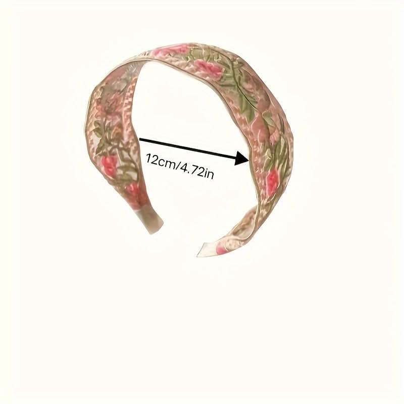 3-Piece Floral Embroidered Fabric Headband Set