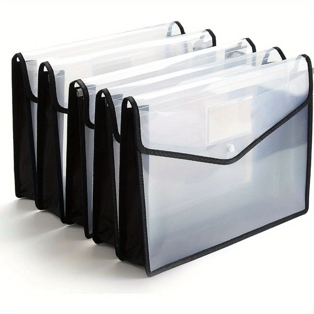 5-Piece Waterproof A4 Expanding File Folders