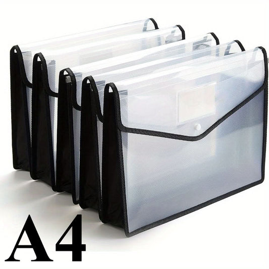 5-Piece Waterproof A4 Expanding File Folders