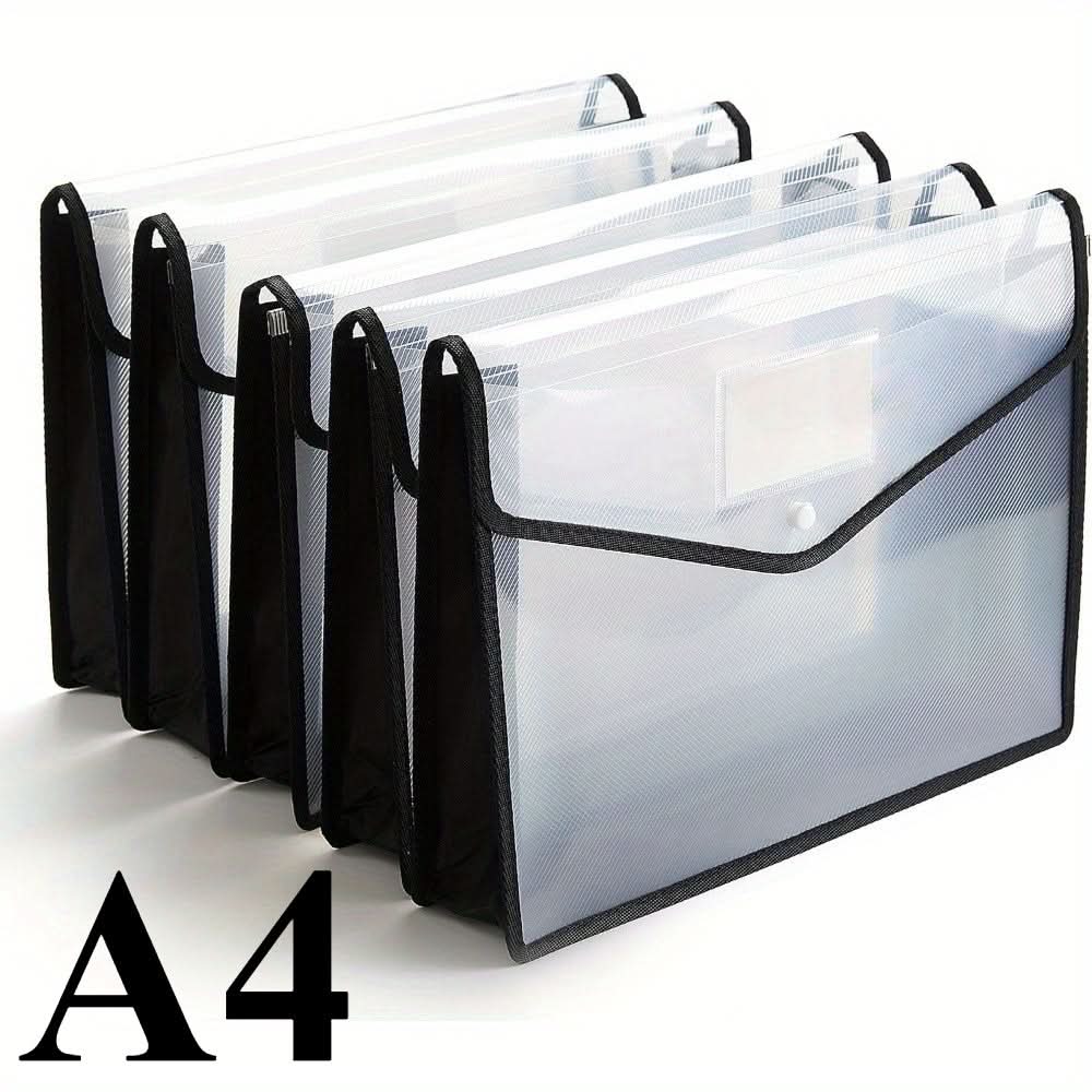 5-Piece Waterproof A4 Expanding File Folders