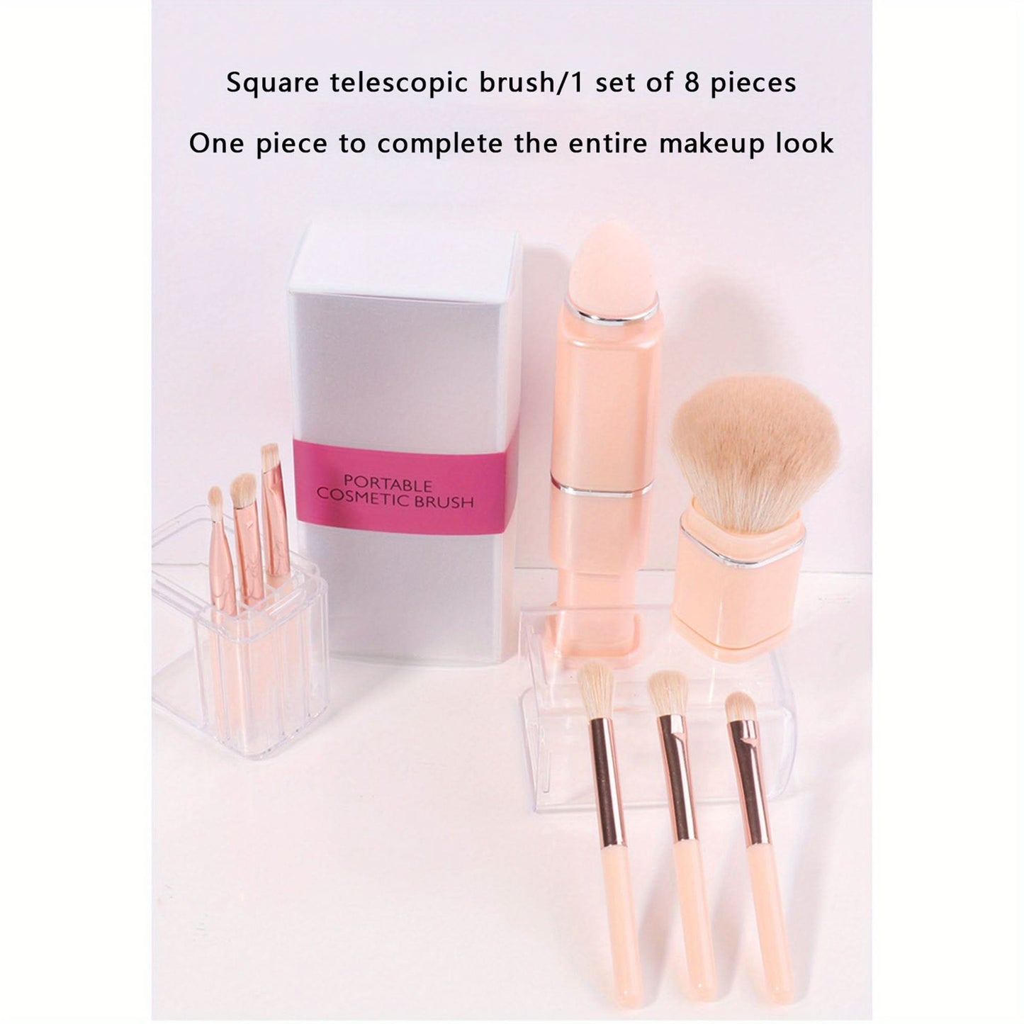 8-Piece Makeup Brush Set – Professional Powder