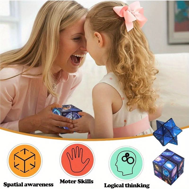 Space Infinity Cube Fidget Toy – Space-Themed 3D Puzzle Star Cube