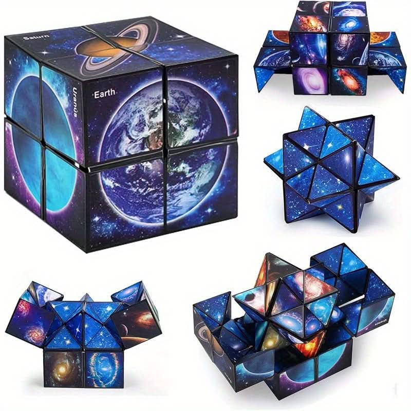 Space Infinity Cube Fidget Toy – Space-Themed 3D Puzzle Star Cube