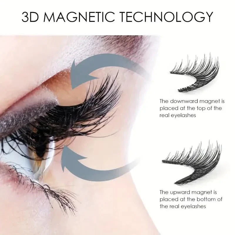 8-Pairs Magnetic 3D Cat Eye False Eyelashes