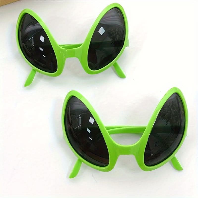 Green Alien Party Glasses for Photo Booth
