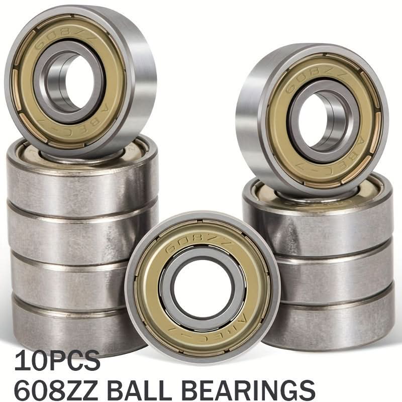 10pcs 608ZZ Carbon Steel Ball Bearings