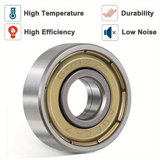 10pcs 608ZZ Carbon Steel Ball Bearings