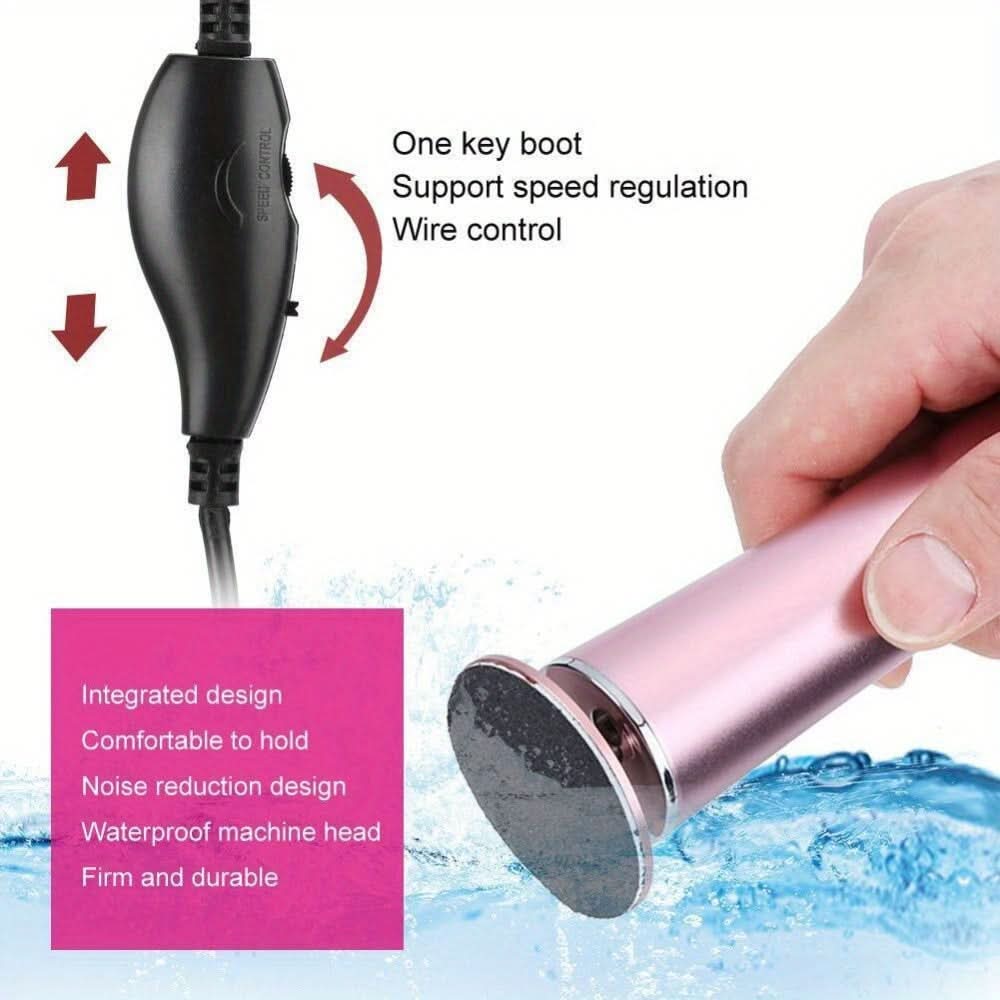 Electric Pedicure Foot File – High-Torque Callus Remover with 360° Rotation