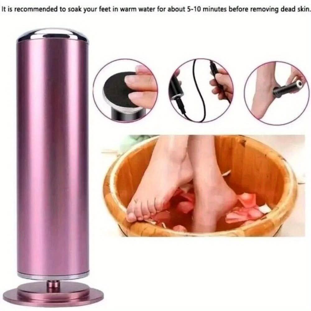 Electric Pedicure Foot File – High-Torque Callus Remover with 360° Rotation